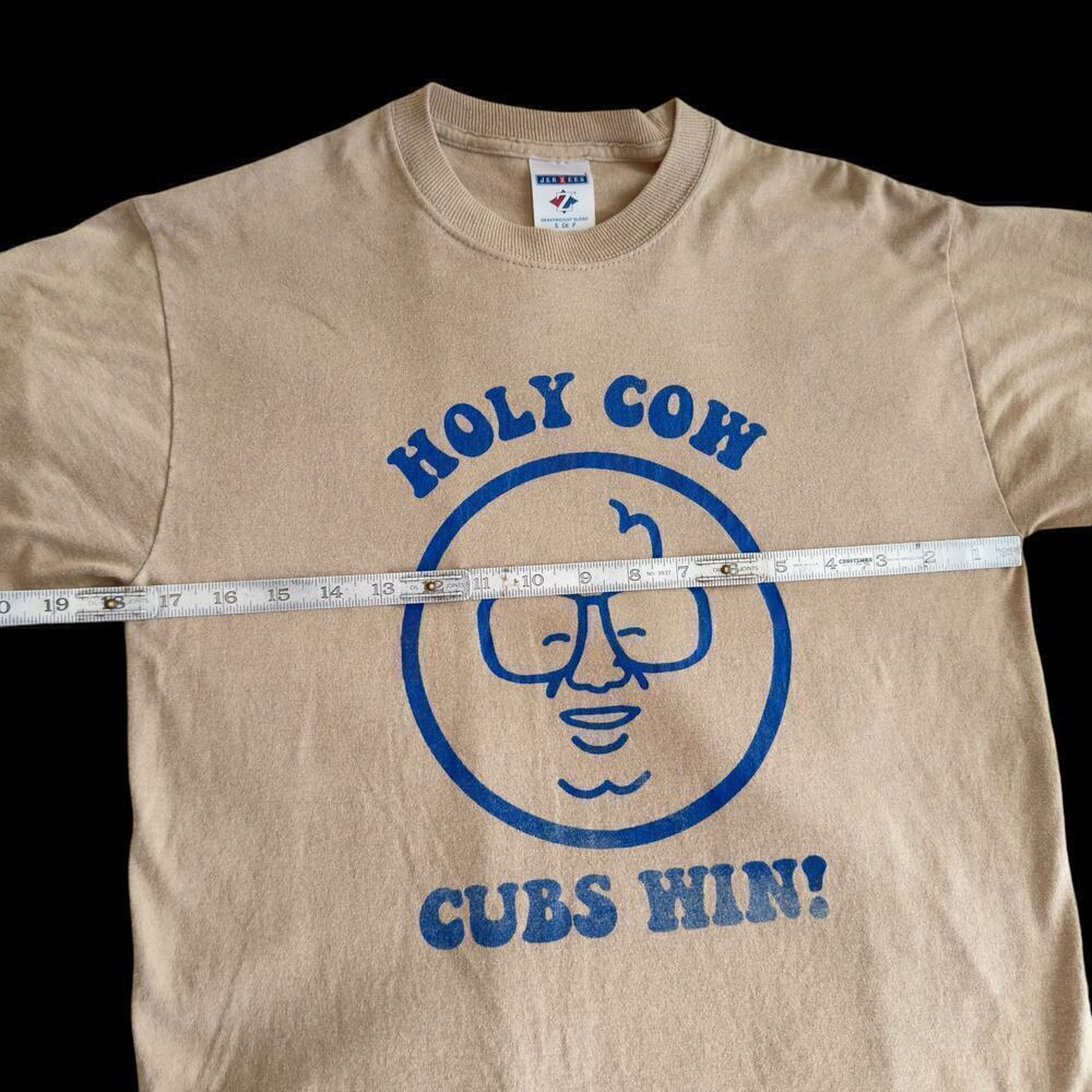 Vintage 80’s Harry Caray Chicago Cubs “Holy Cow” Shirt Original Badeball Small - Picture 8 of 15